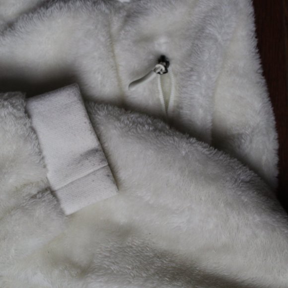 Reebok Fuzzy Fleece White Jacket Size Large - Picture 5 of 5